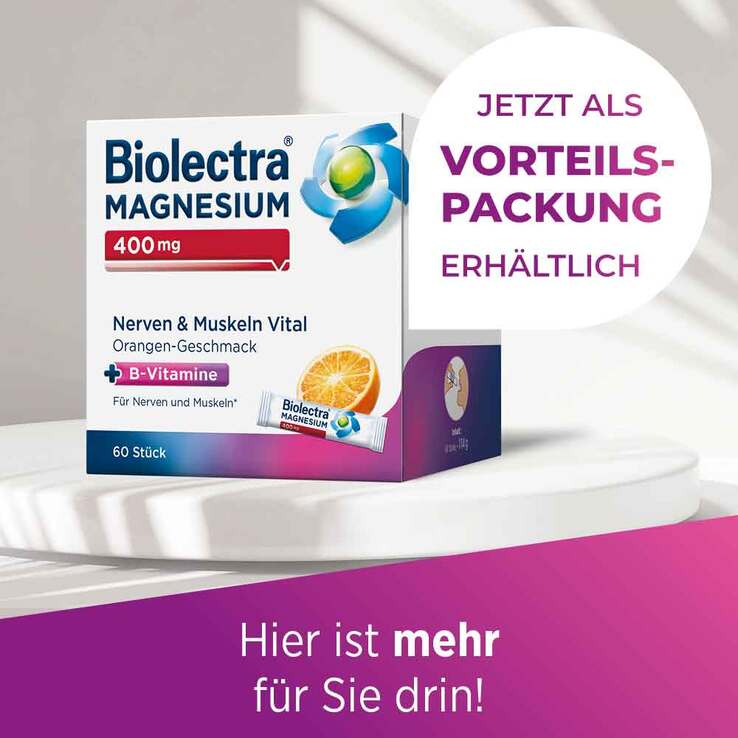 Biolectra Magnesium 400 mg Nerven & Muskeln Vital, 30 St