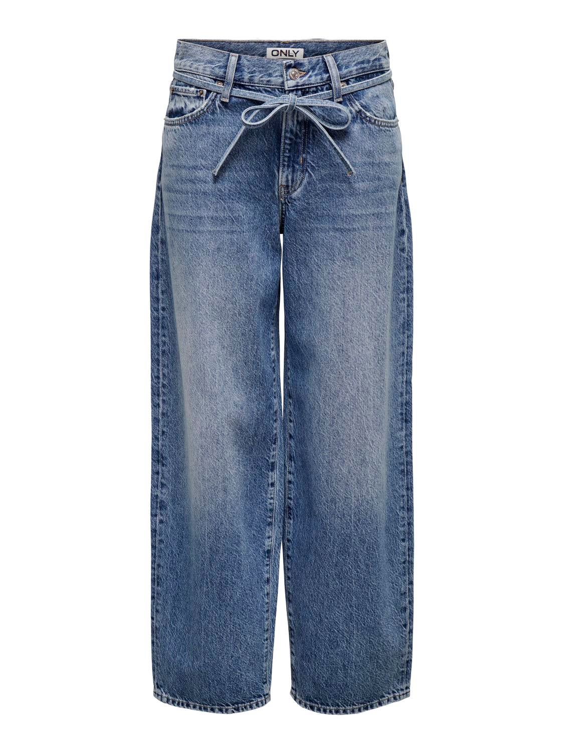 ONLGIANNA Mittlere Taille Ballon Schnitt Jeans Medium Blue Denim