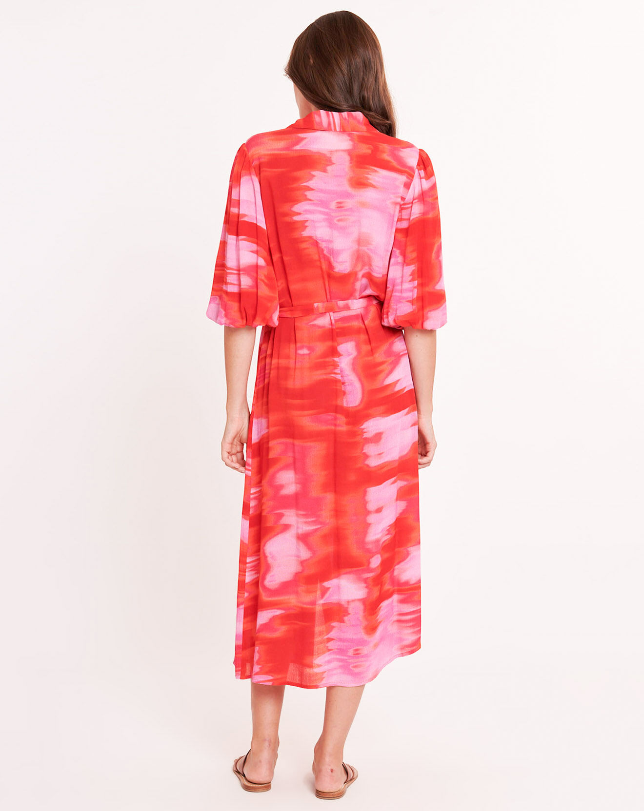 Derhy Robe Cidalia imprimée rouge