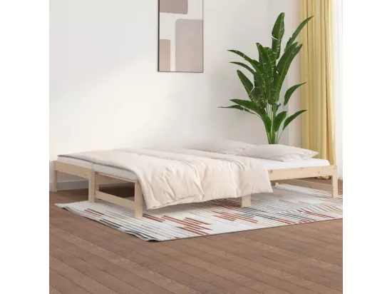Lit coulissant 2x(90x190) cm Bois de pin massif