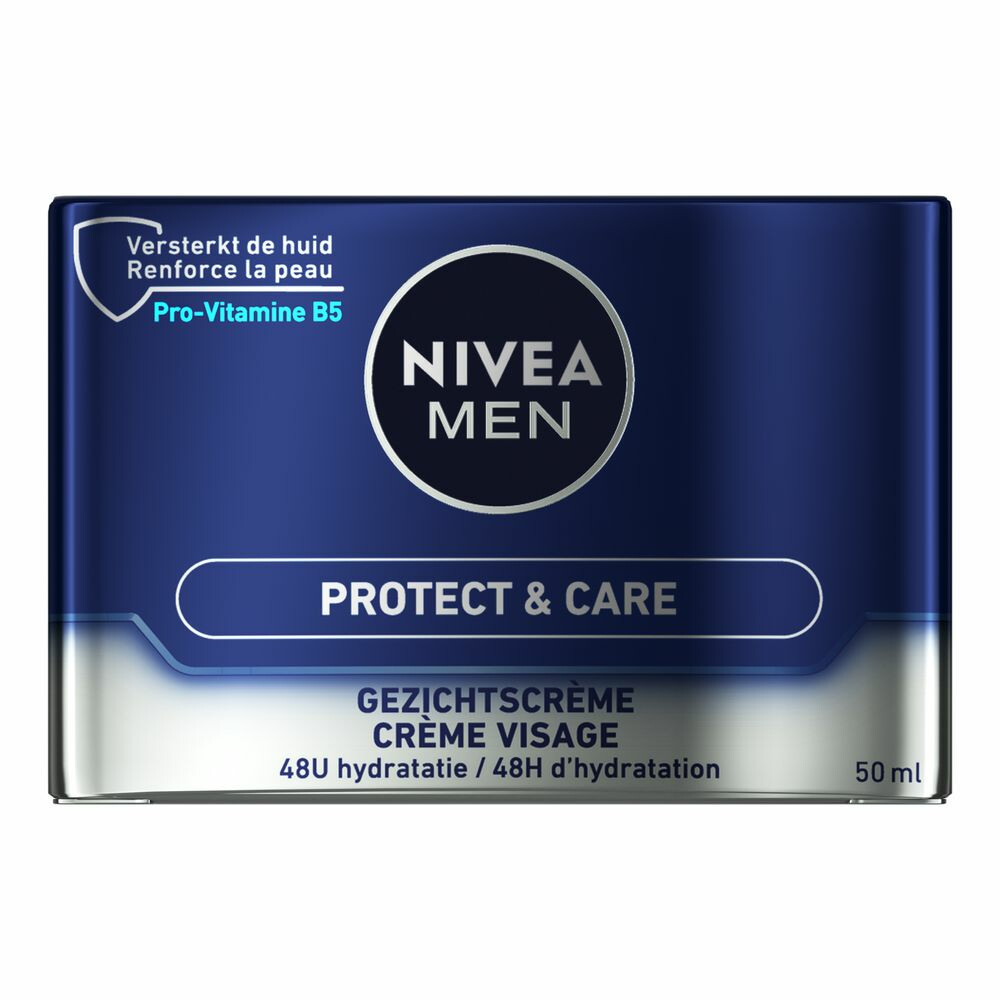 3x Nivea Men Intensieve Gezichtscrème Protect & Care50 ml