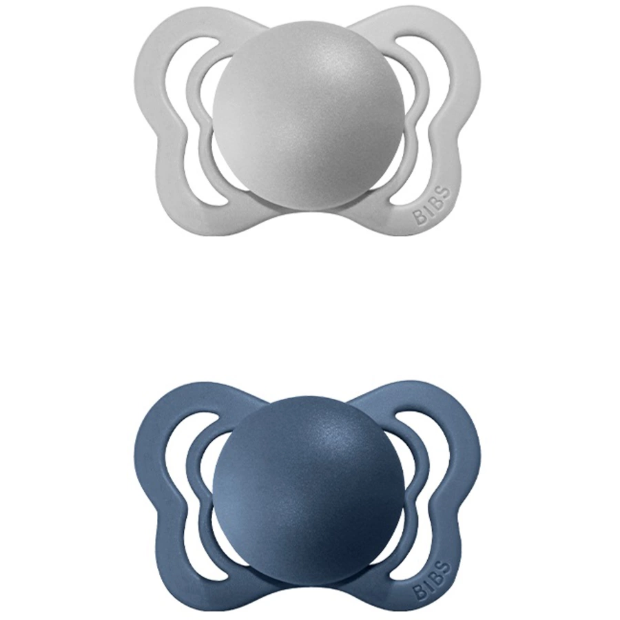 BIBS® Schnuller Couture Cloud  Steel Blue Silikon 6-36 Monate, 2 Stk.