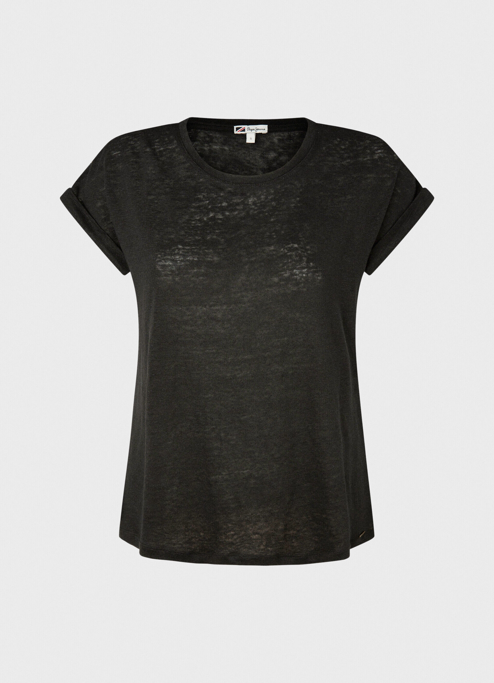 Camiseta de linho sem mangas - Preta