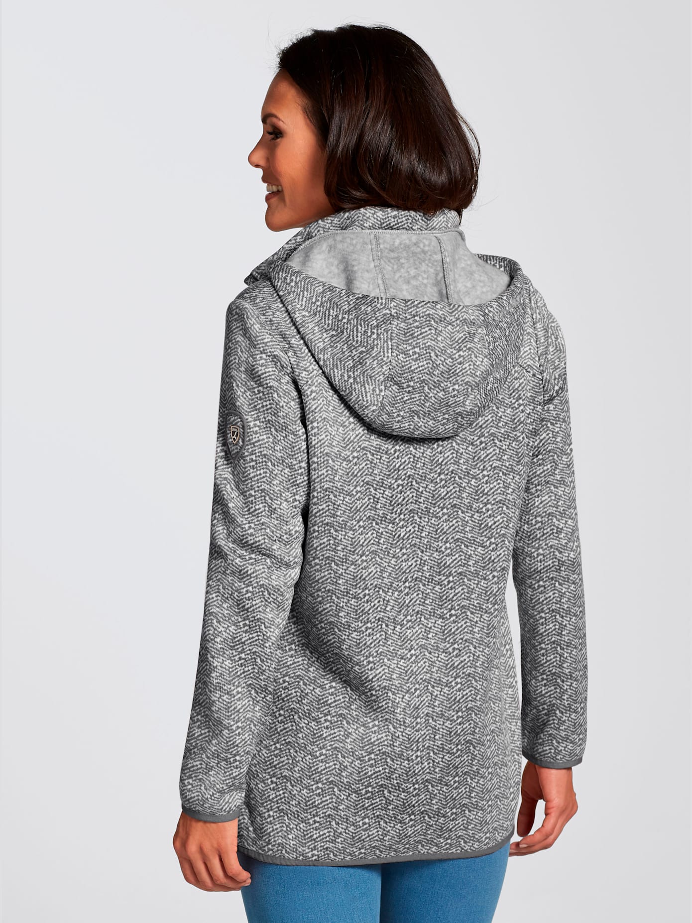 Veste polaire effet tricoté
