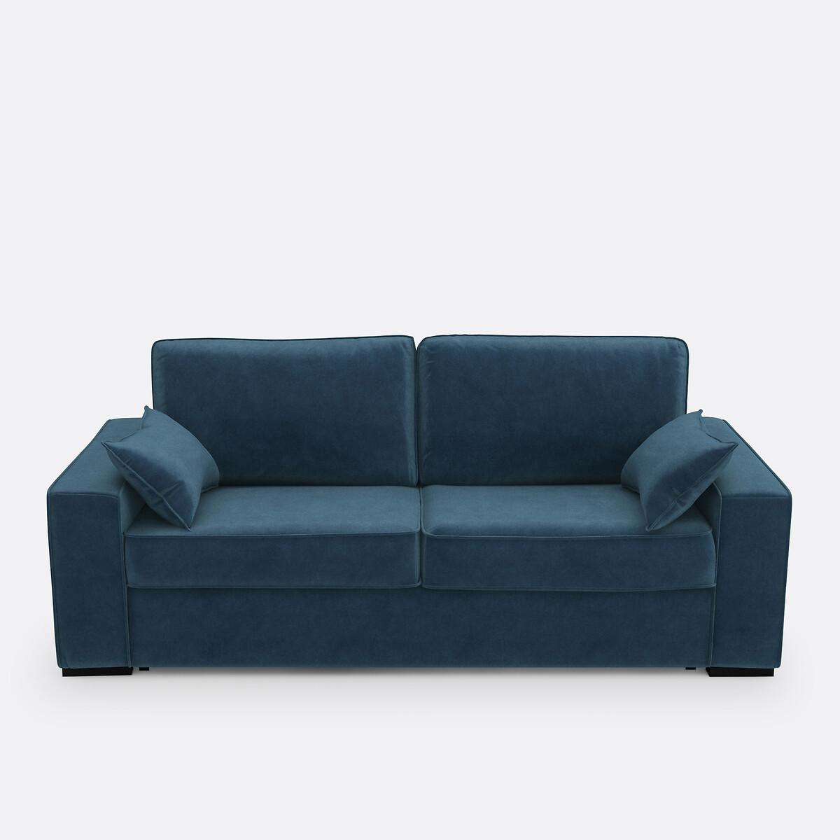 LA REDOUTE INTERIEURS<br>Sofá cama de veludo, espuma HR premium, Cecilia