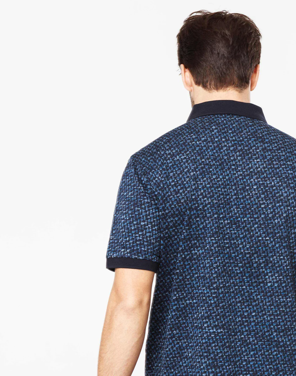 Polo jacquard graphique