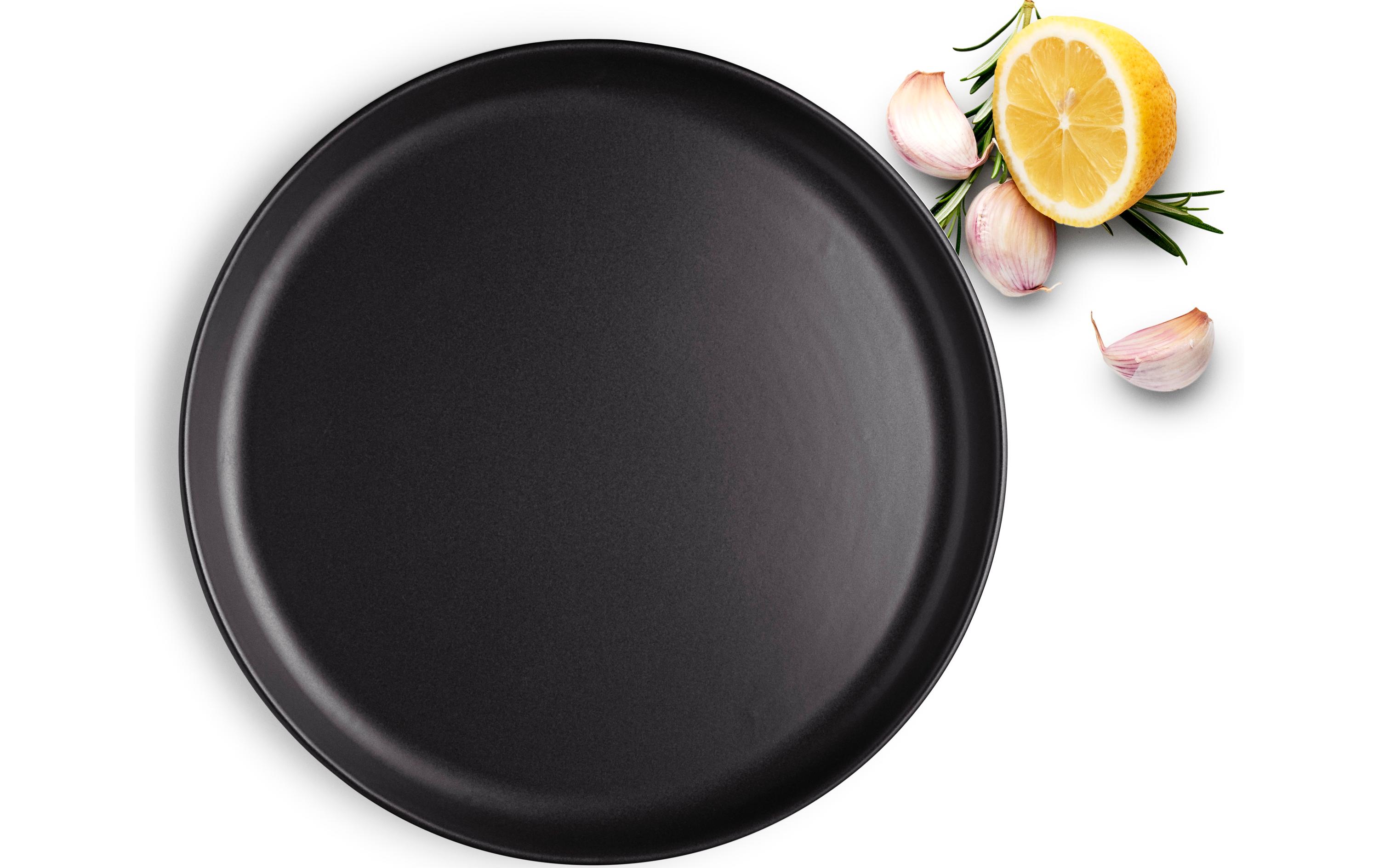 Speiseteller Nordic Kitchen Ø 25 cm, 4 Stück, SchwarzTeller mit senkrechter Kante