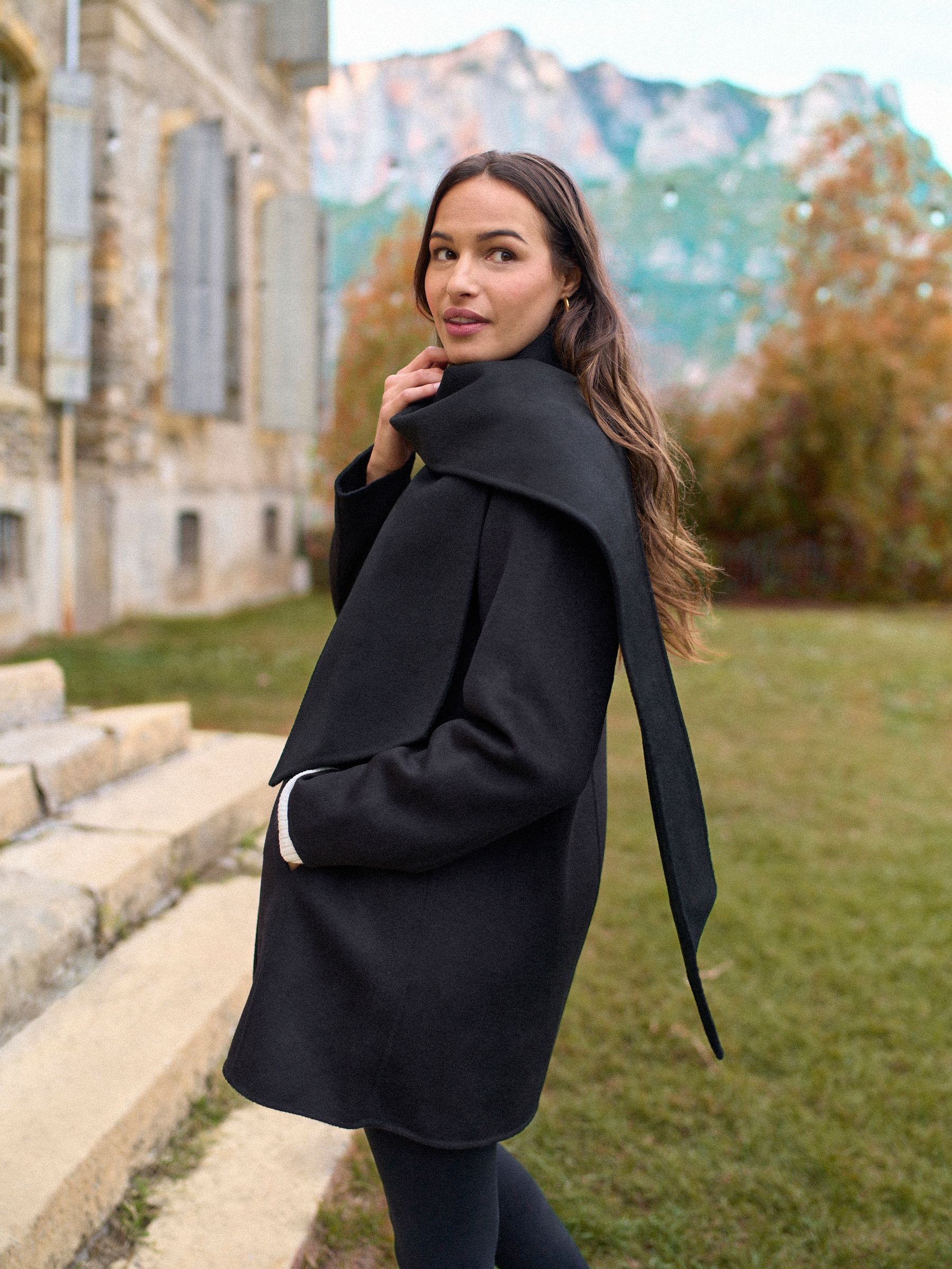 Seraphine Double Breasted Wool Maternity Coat