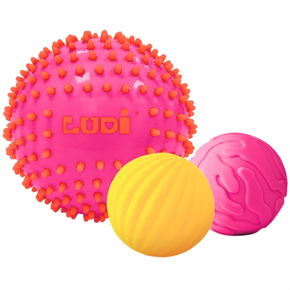 Sansebolde 3 stk Pink - LUDI® → Luksusbaby.dk