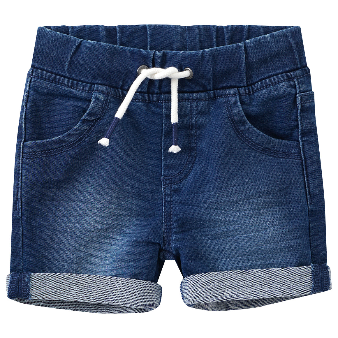 Topomini Baby Jeansshorts mit Tunnelzug dunkelblau