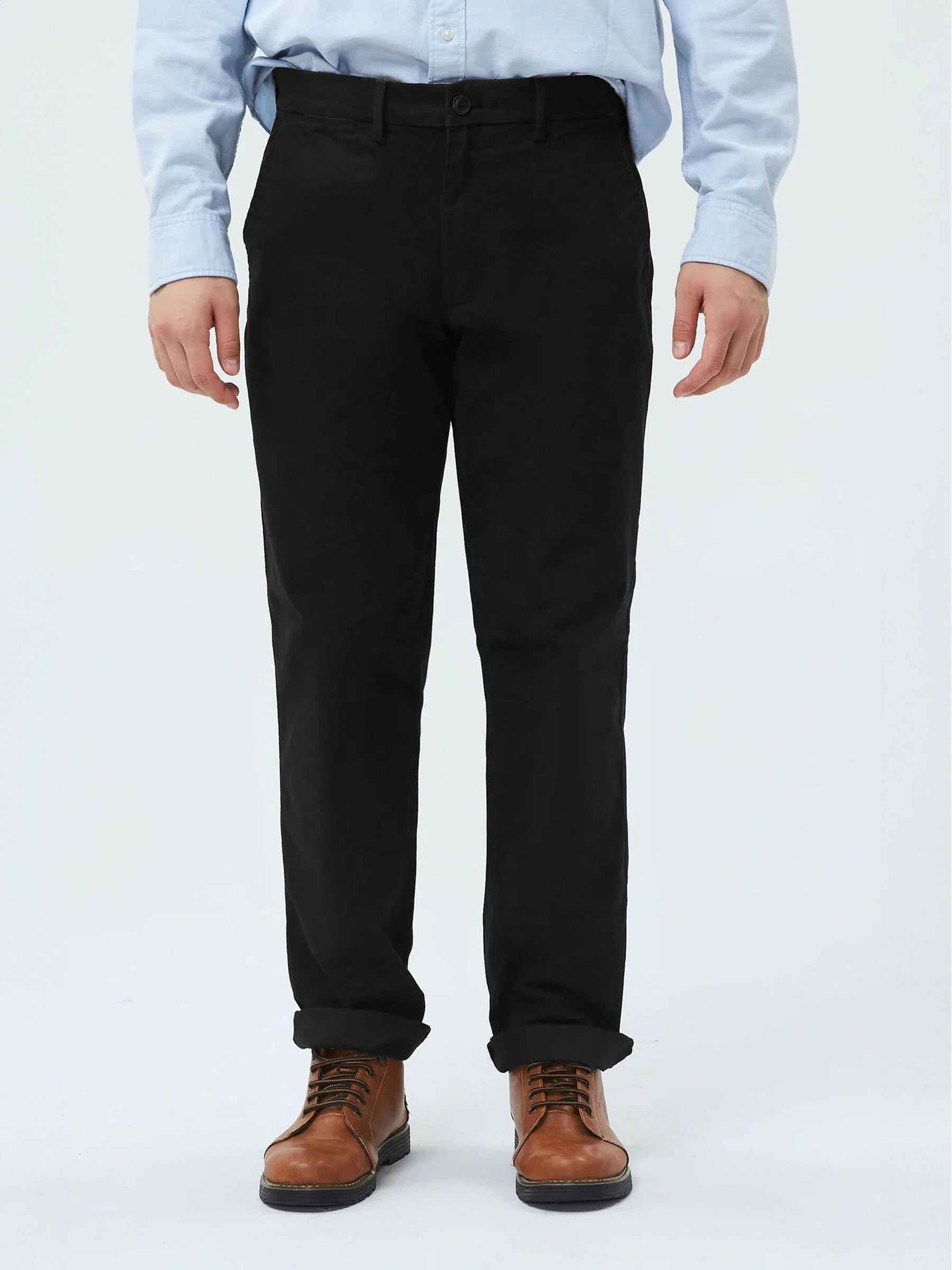 Zwart - Straight fit - Gap stretch must-have chinobroek