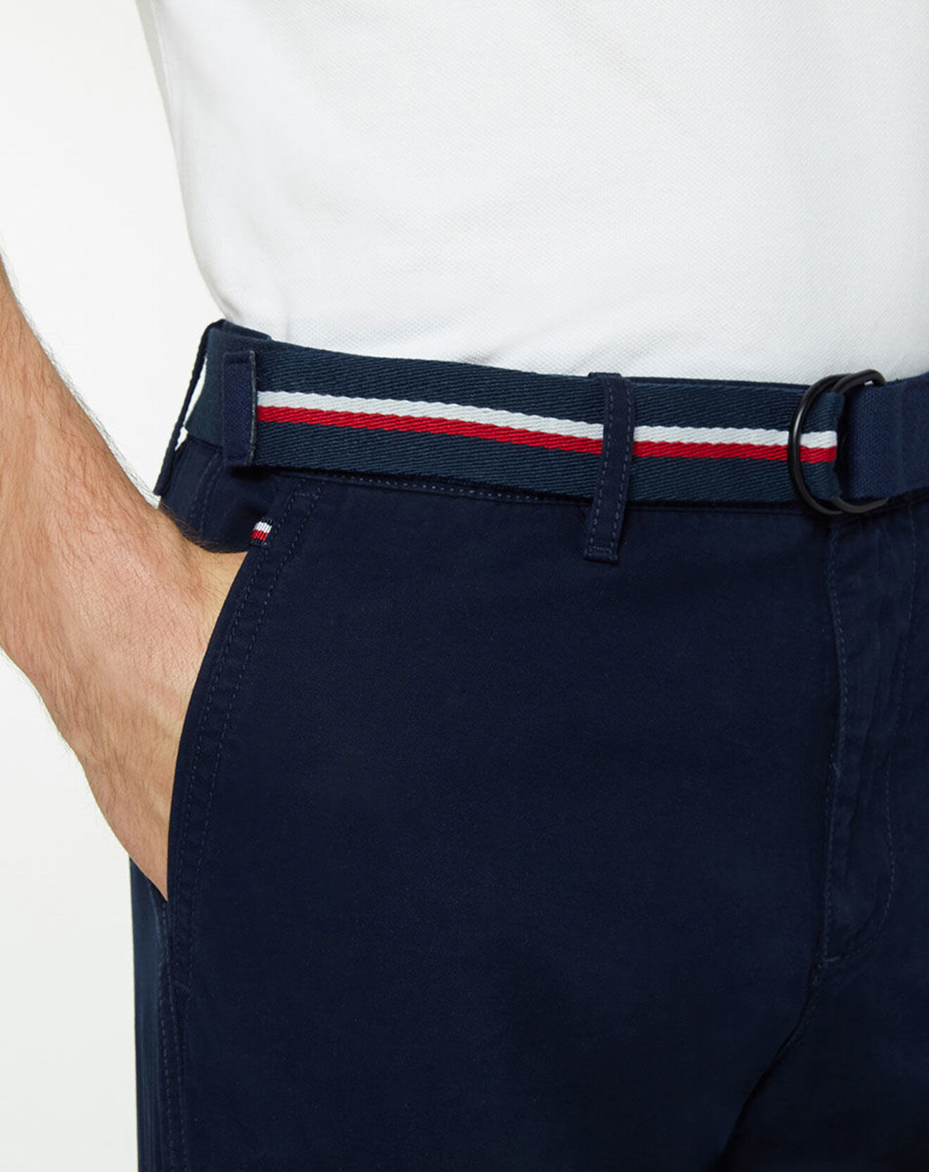 Tommy Hilfiger Bermuda 100% Coton Bio  John Cargo bleu marine
