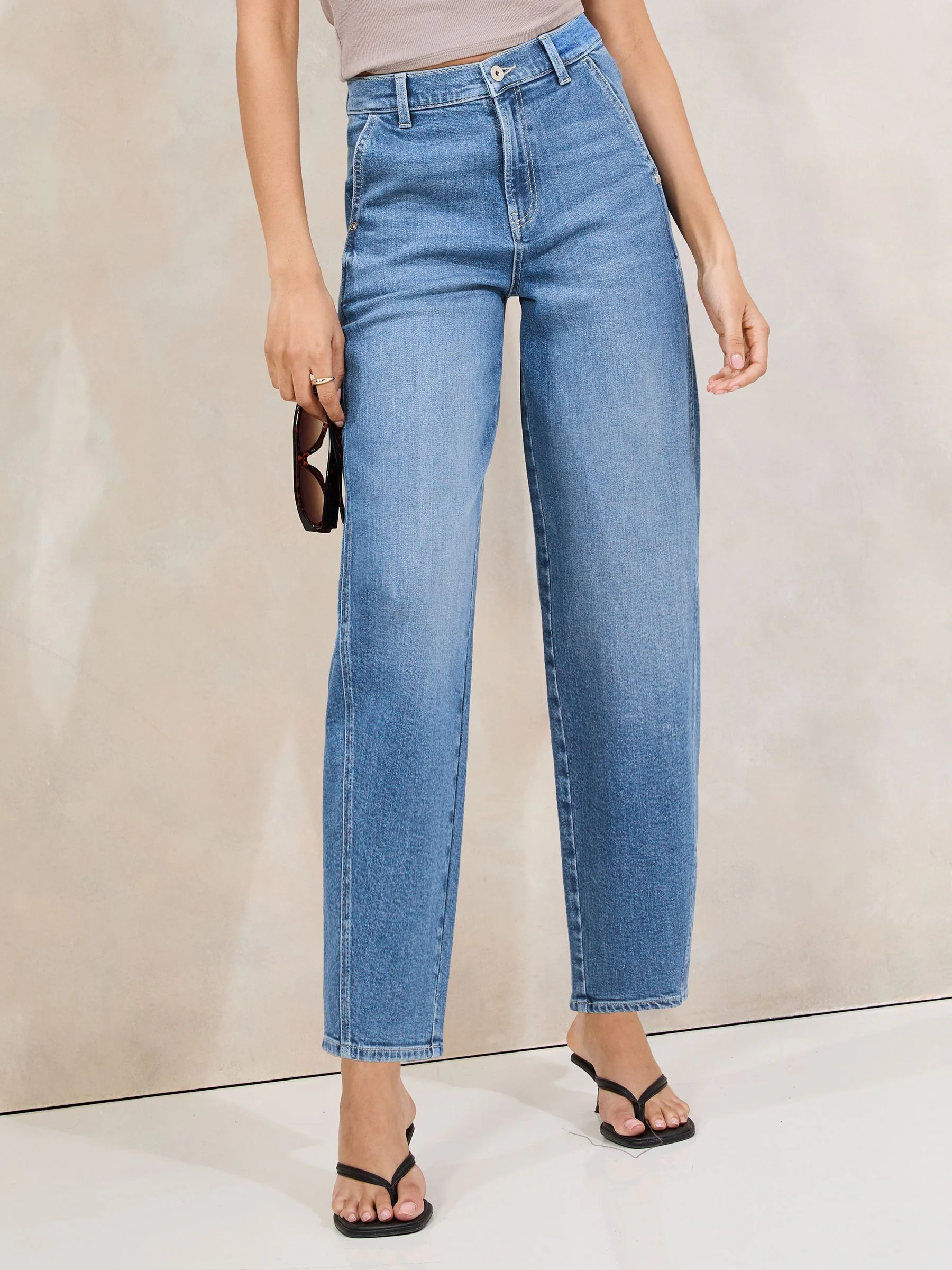 Lichte wassing blauw - Lipsy Slim Barrel jeans