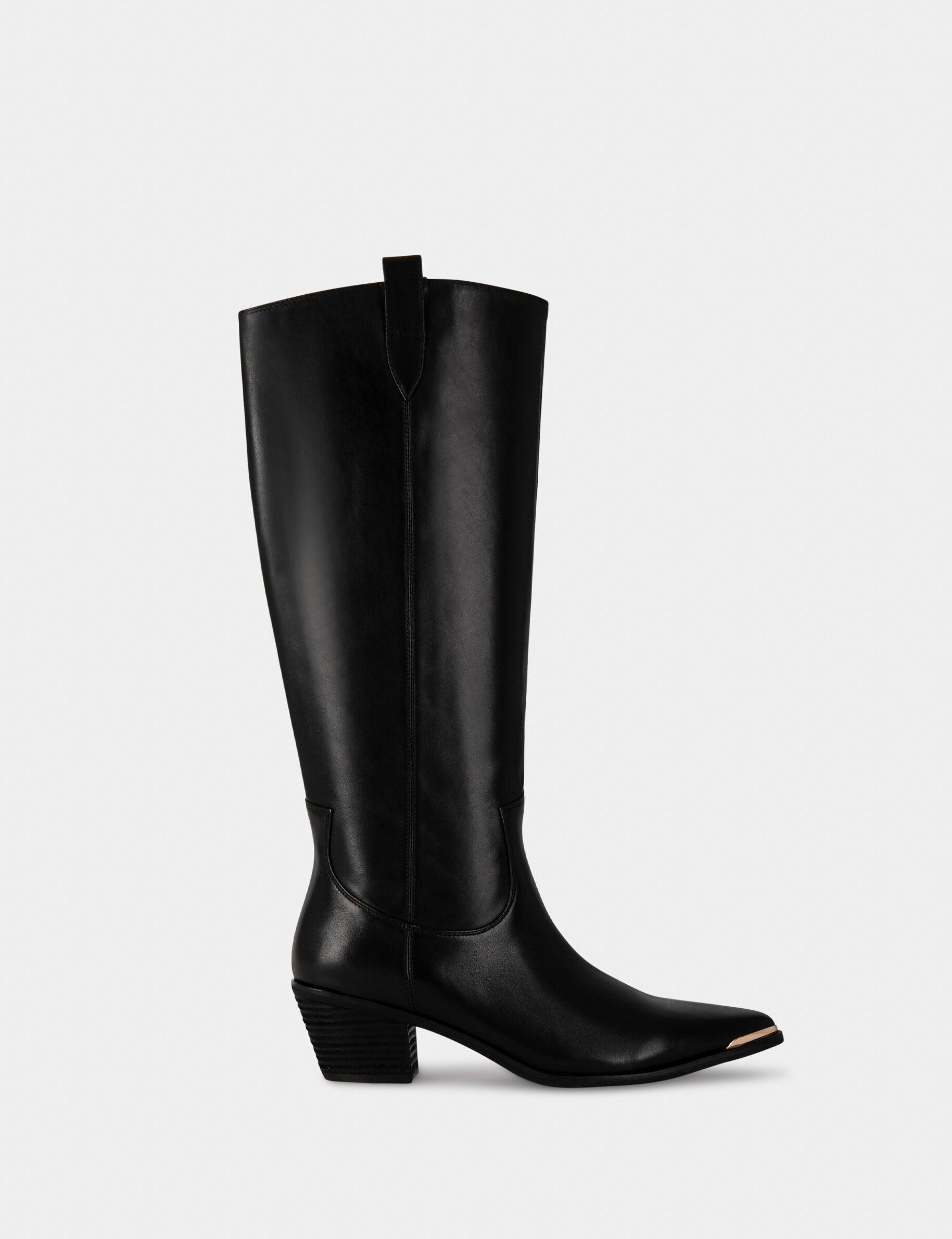 Bottes hautes à talons noir femme - noir