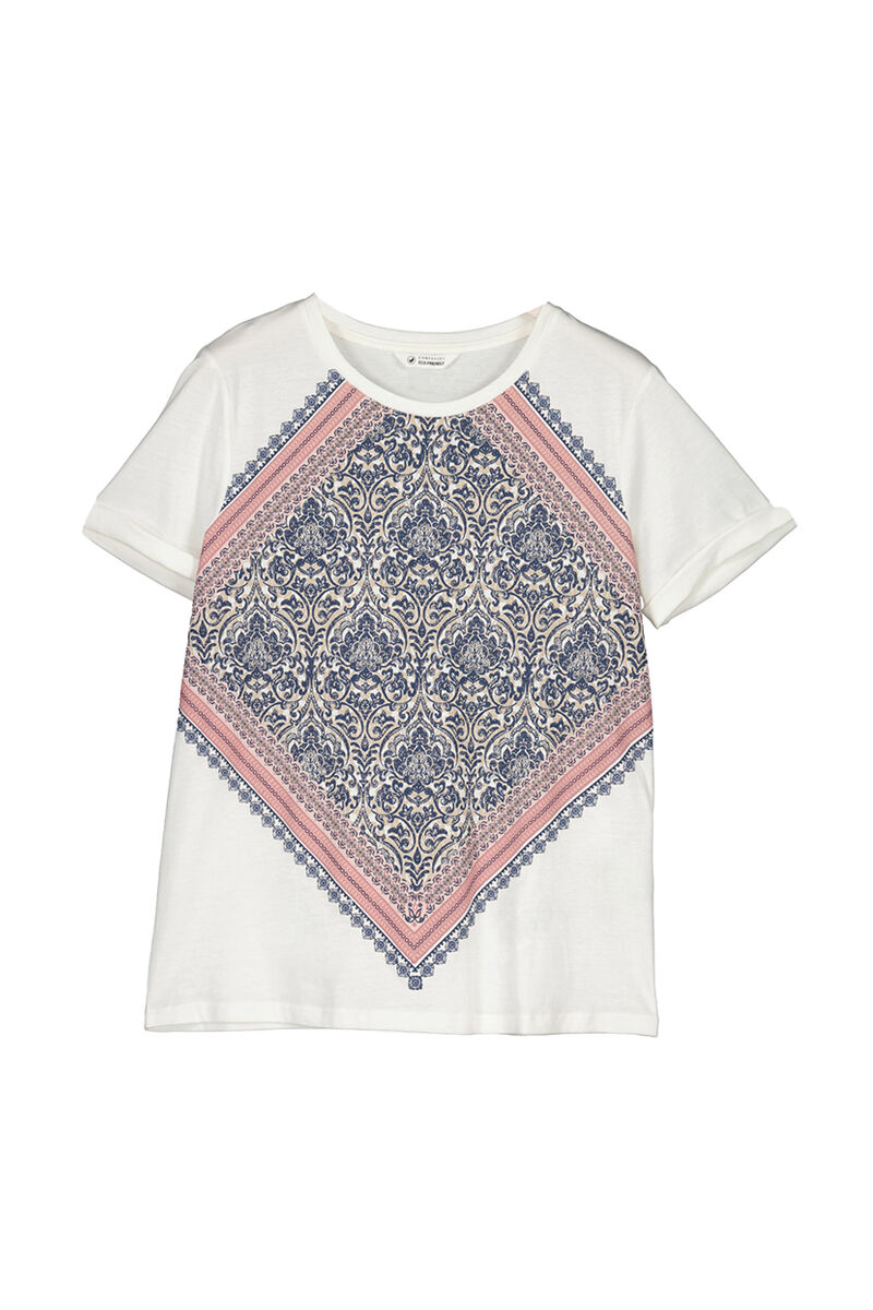 Camiseta com estampa de bandana - Estampa azul