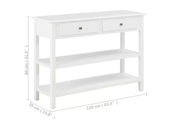Buffet Blanc 110x35x80 cm MDF