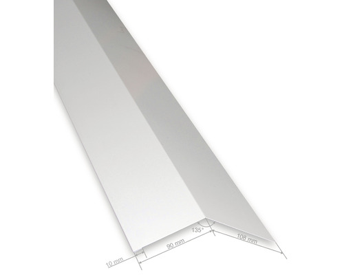 PRECIT schort voor sandwichpaneeldak grijswit RAL 9002 2000 mm x 90 mm x 108 mm