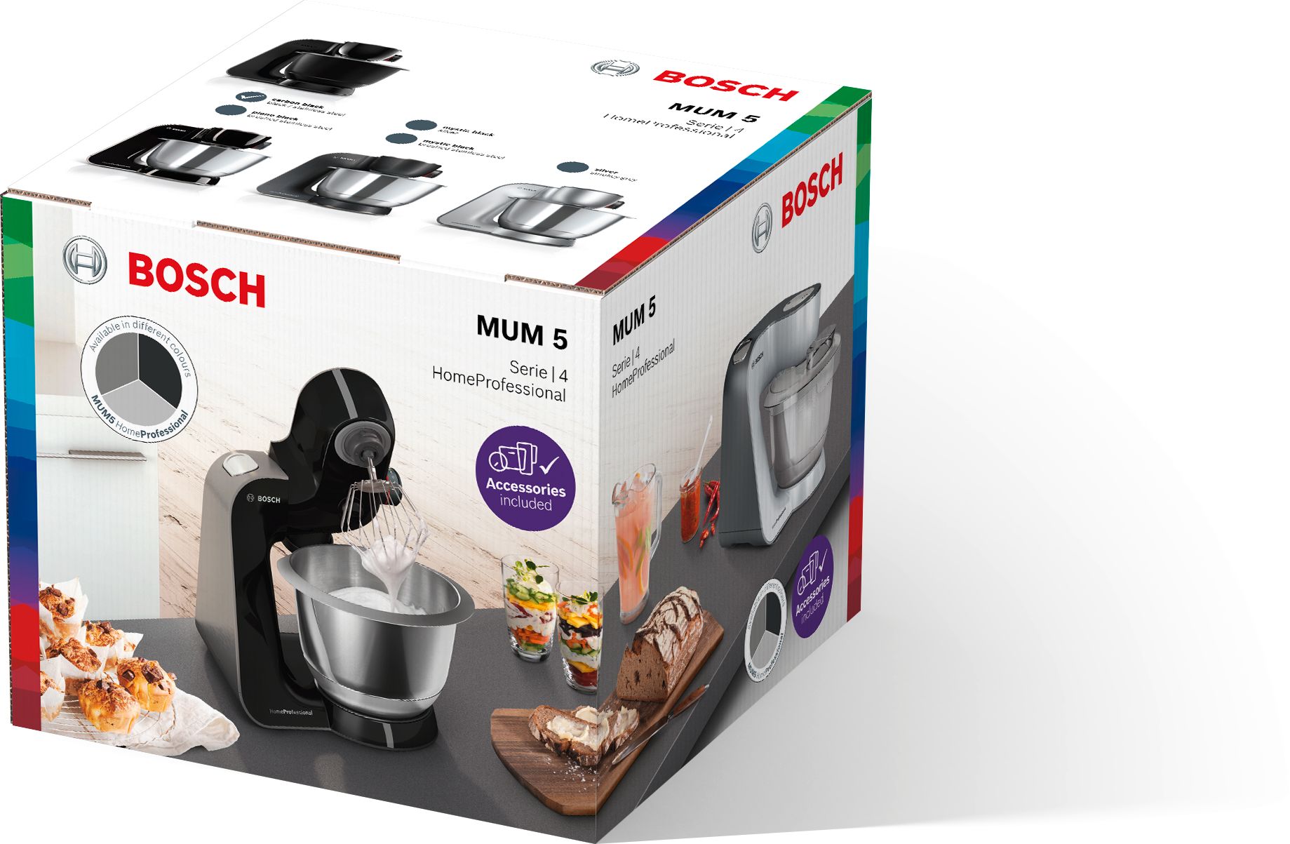 Série 4 Robô de cozinha MUM 5 1000 W Preto, Preto carbono MUM59N26CB