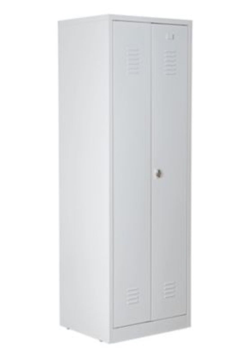 PROREGAL Dolphin metalen locker, HxBxD 180 x 60 x 50 cm, hangslot, wit