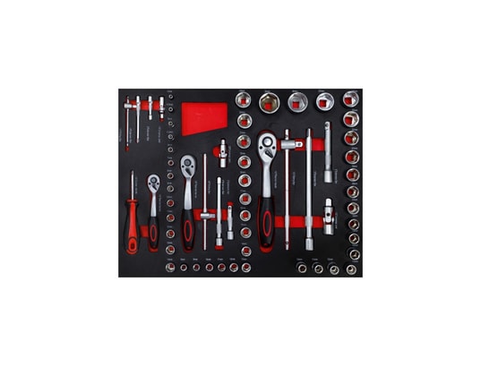BGS TECHNIC - Servante d'atelier - 6 tiroirs et 1 porte latérale - 158 out...