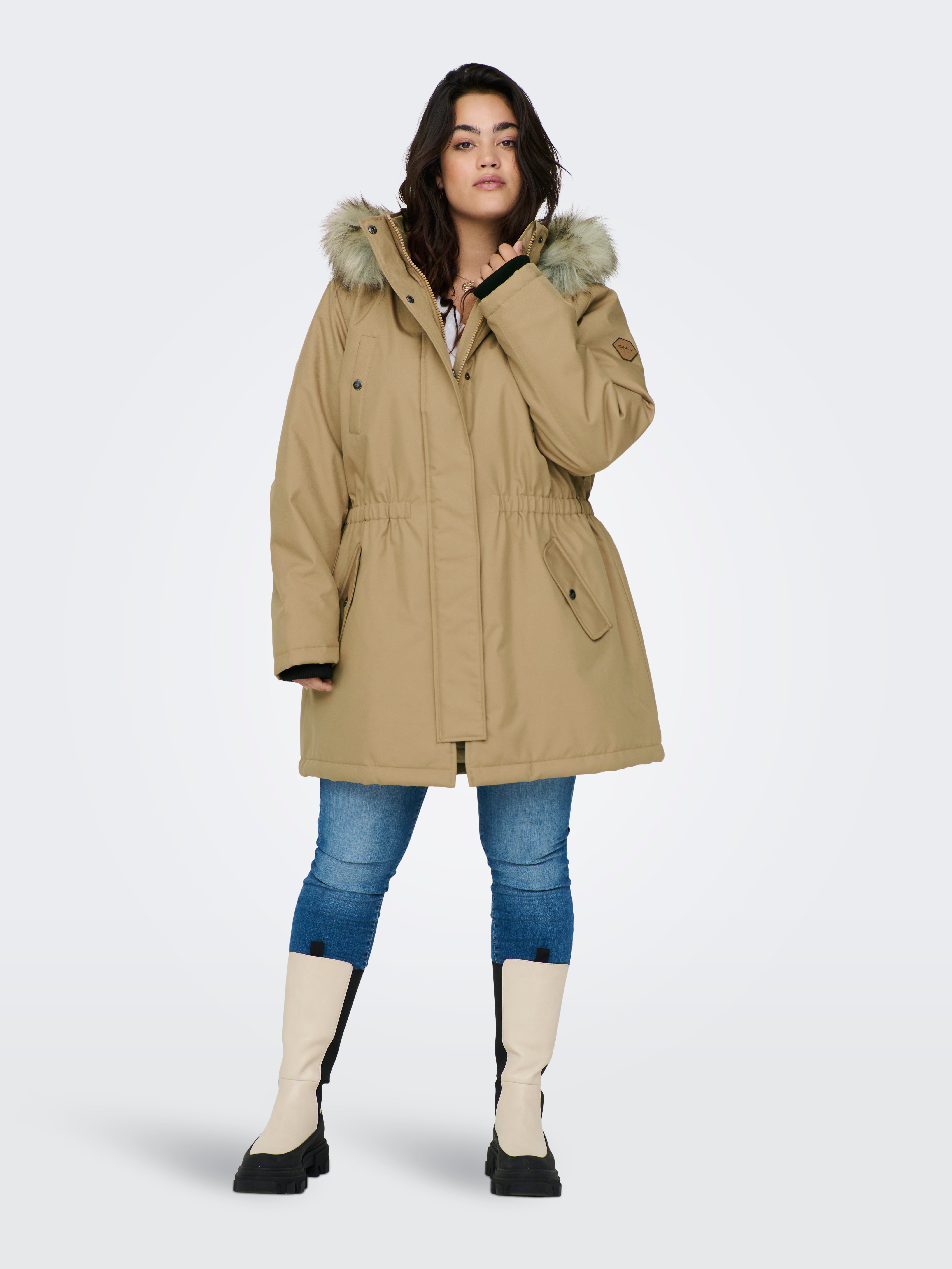 CARIRENA Langer Parka Tigers Eye