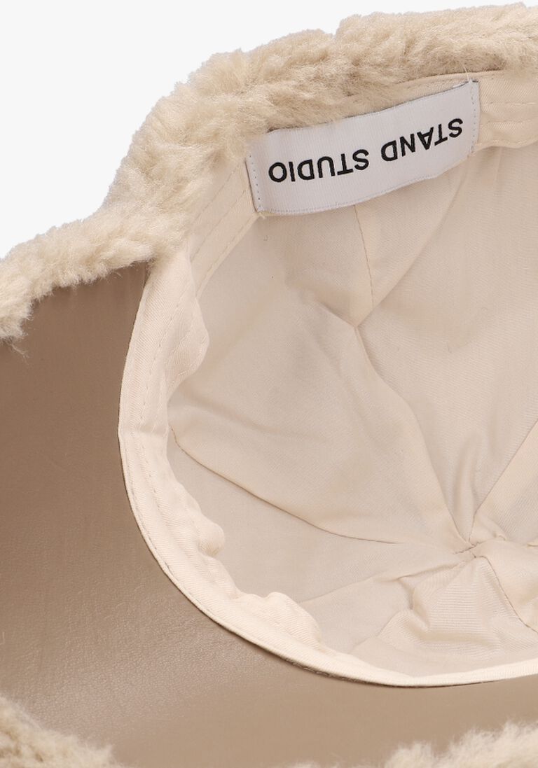STAND STUDIO beige stand studio pet cia fur cap