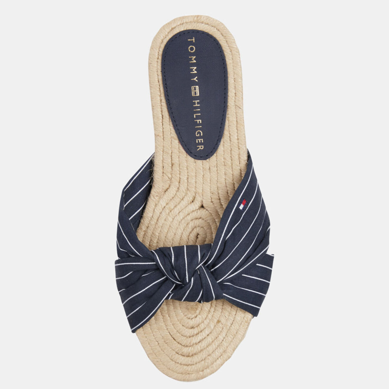 Tommy Hilfiger Mules espadrilles rayées bleu marine