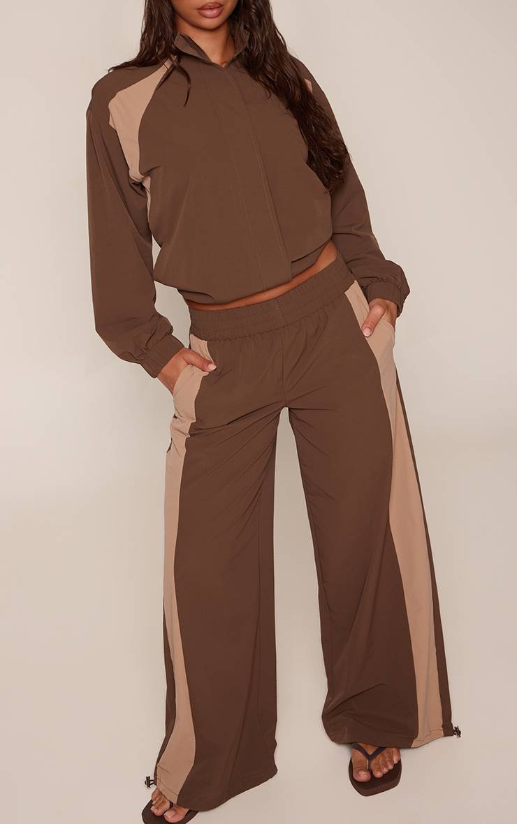 Chocolat Pantalon De Jogging Large En Tissu Shell Plt