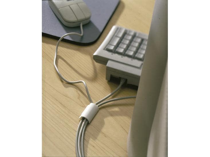 tesa Kabel-Clip 5 Stück Kabel-Clip mit Powerstrips-Befestigung, 5 Clips, weiss