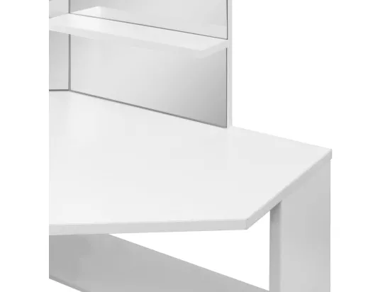 Coiffeuse d'angle Table de maquillage cosmétique Blanc