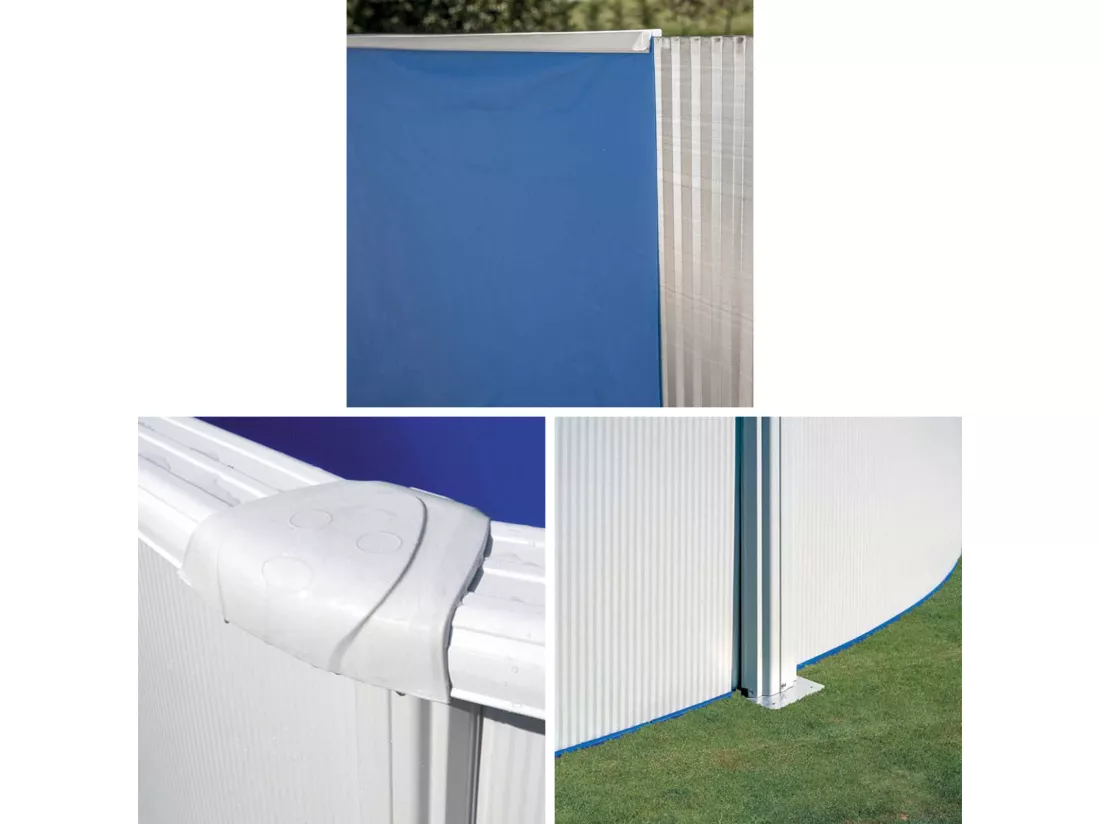 Piscine acier blanc Fidji ronde 3,70 x 1,22 m - Gré