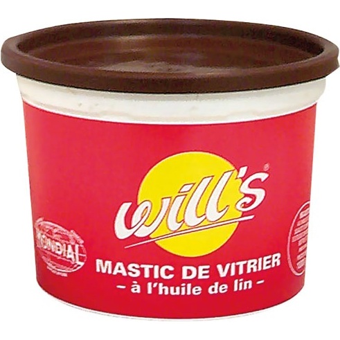 Mastic vitrier mondial brun/acajou pot 500g