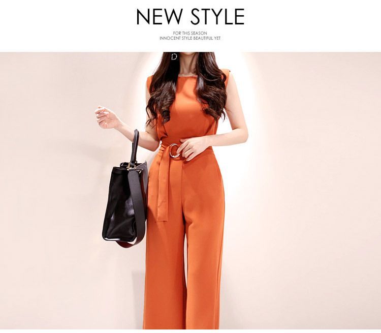 Cassidy - Mouwloze jumpsuit met wijde pijpen