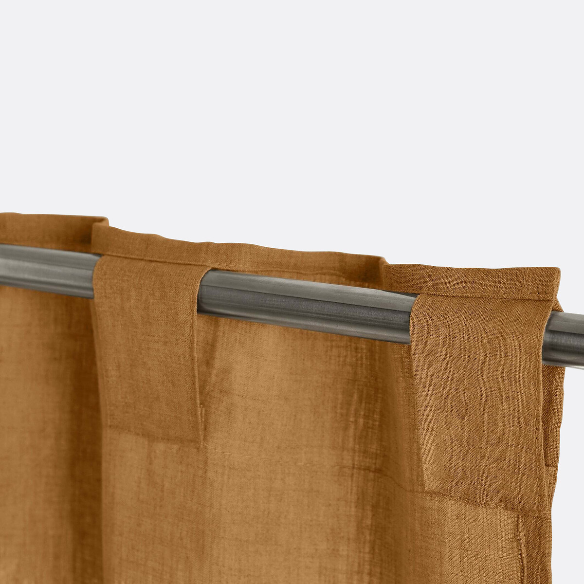 LA REDOUTE INTERIEURS<br>Cortina de linho lavado com laços ocultos, radiador, Onega