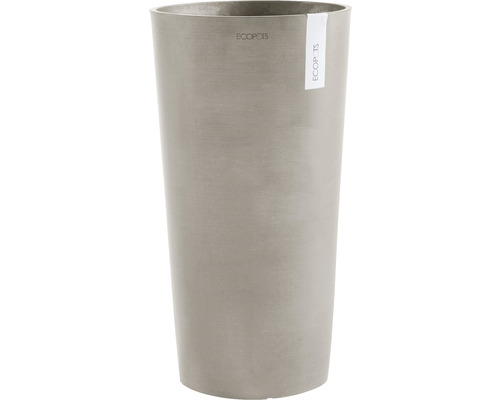Ecopots Amsterdam plantenbak, kunststof, Ø 34 cm, H 66 cm, bruingrijs