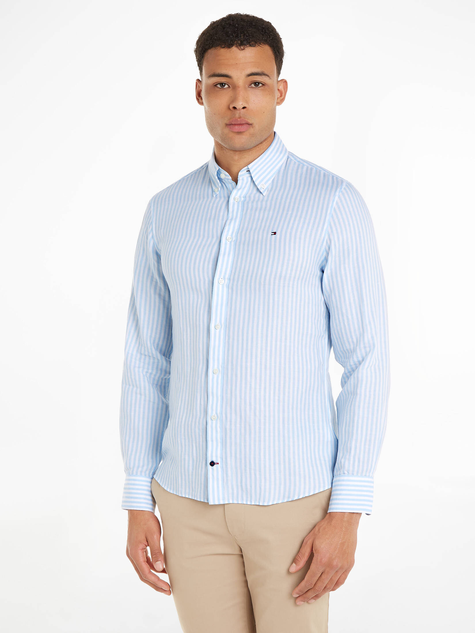 Tommy Hilfiger| Herren Freizeithemd mit Leinen