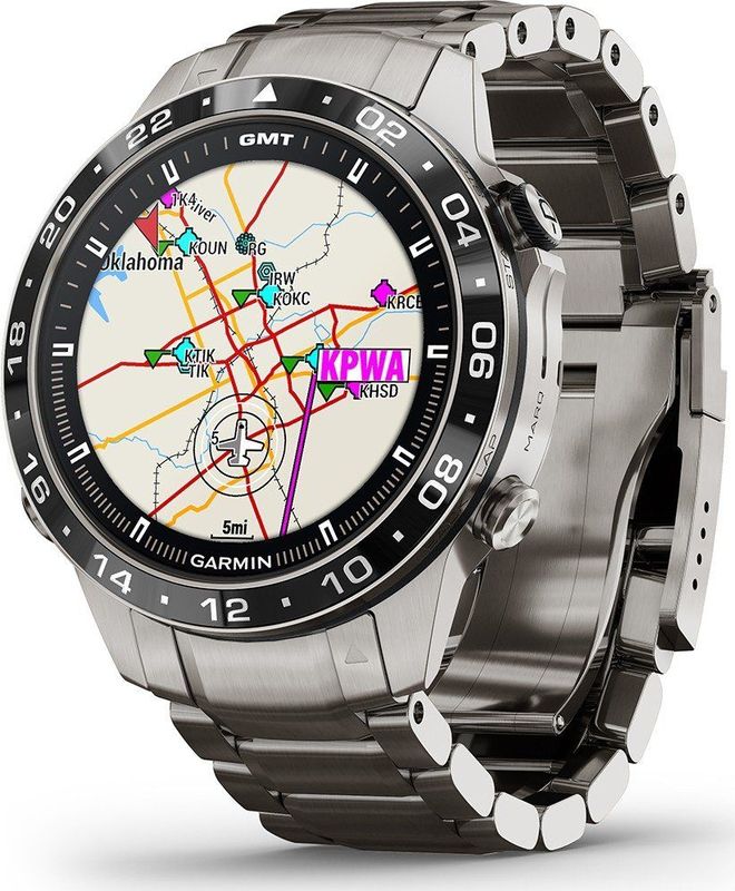Garmin - MARQ Aviator Gen 2 - Horloge - Titanium - 46 mm - 10 ATM Waterbestendig