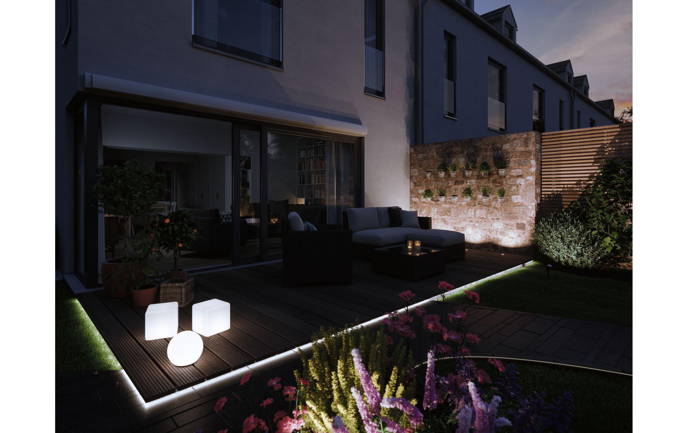 Gartenleuchte Plug & Shine GLOBE RGBW, ZigBeeSteuerbares Lichtobjekt mit Farbwechsel