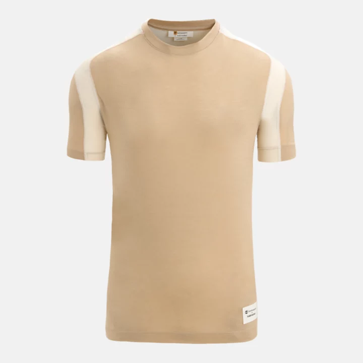 Camiseta Timberland x Icebreaker Merino ZoneKnit para homem na cor bege.