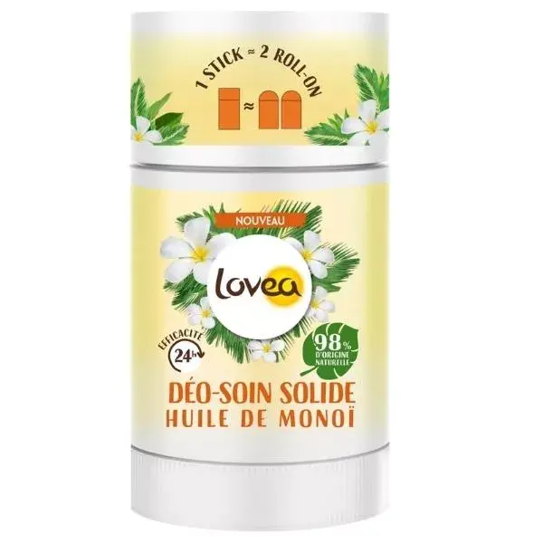 Lovea - Desodorante - Solid Care - Desodorante - Óleo de Monoi - Eficácia 24h 50g