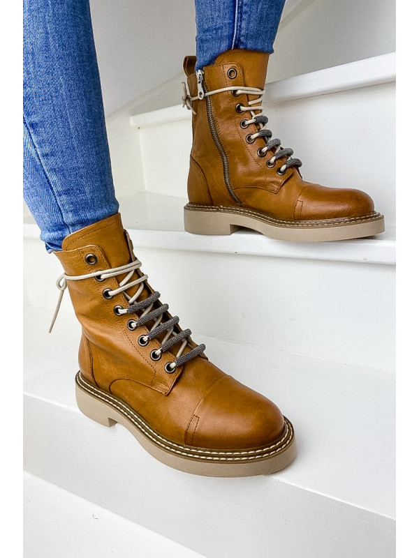 Bottines F112E5 Tronchetto Africa Cuoio - semerdjian