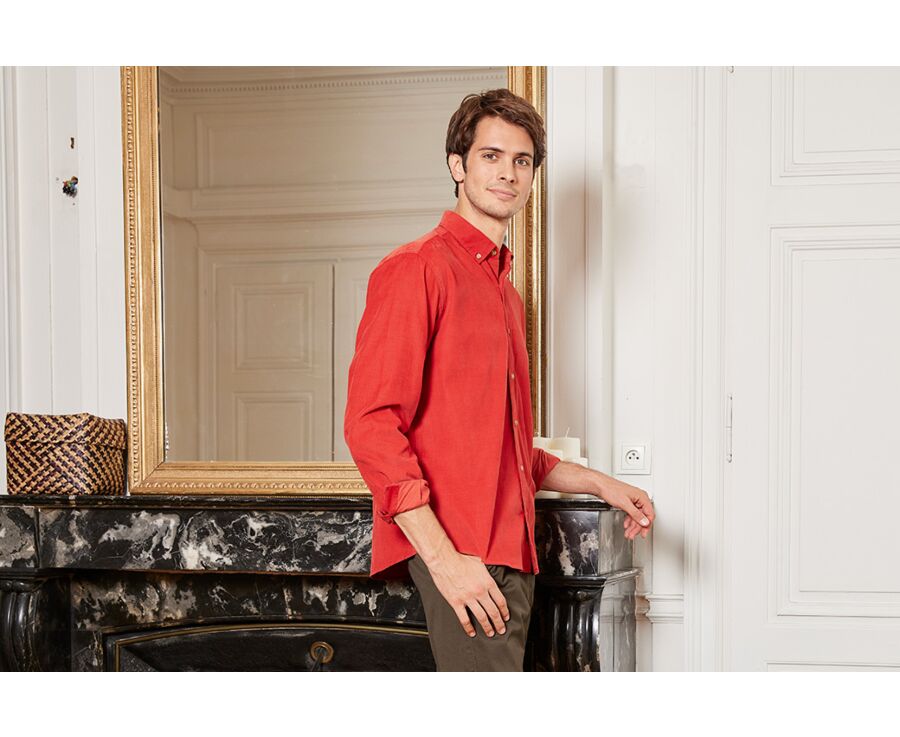 Chemise en velours Feu - WAYNE