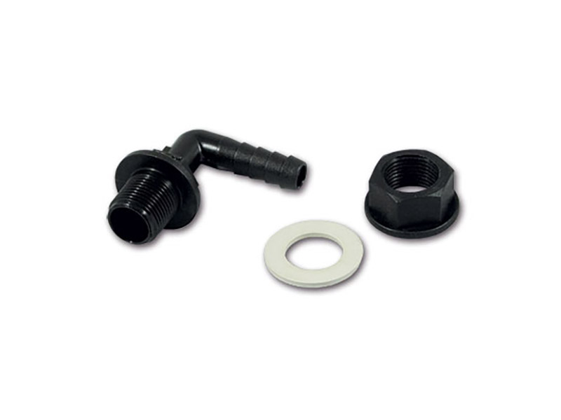 Haakse Ø 11 mm 3/8 slangaansluiting