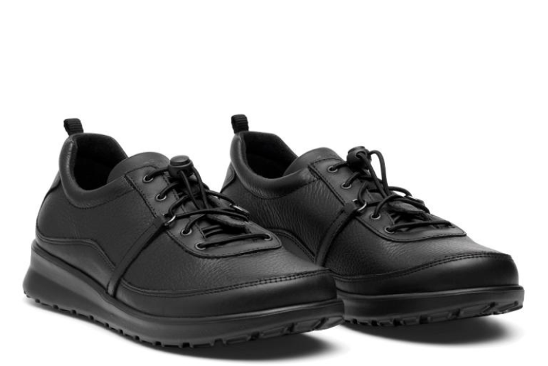 NEW FEET SKO I SORT SKIND MED LET LUK