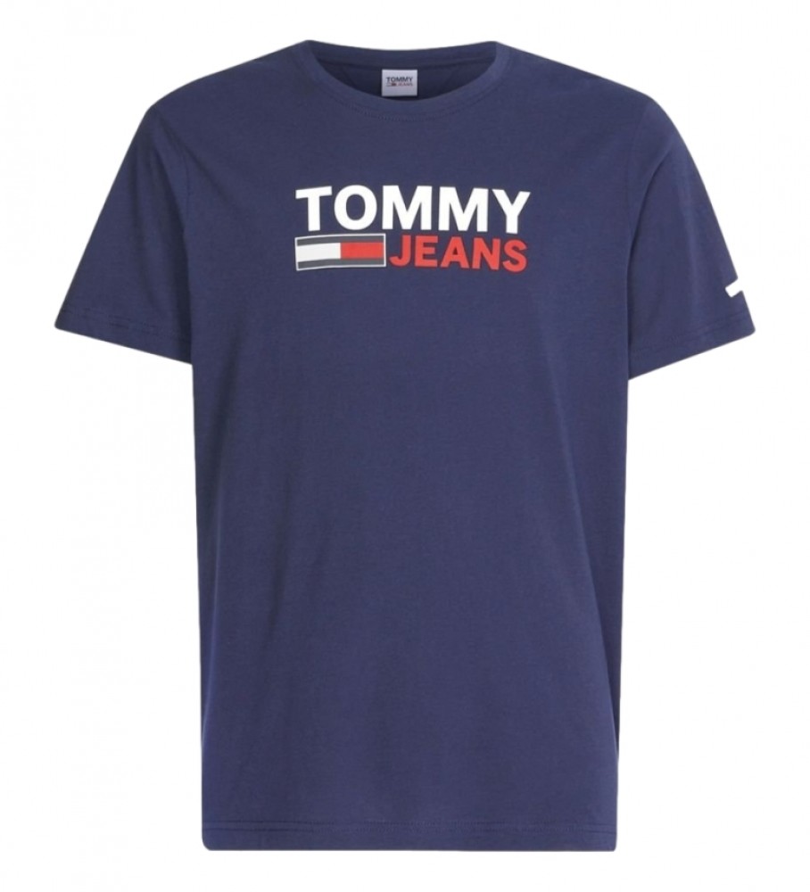 Camiseta Tommy Jeans Tjm Corp com logo azul-marinho