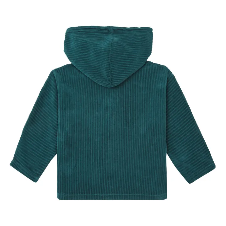 GOLD, Olalala Sweat Capuche Coton Bio Velours Côtelé Hagar | Vert sapin
