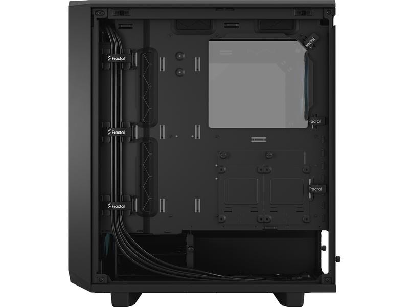 Fractal Design PC-Gehäuse Meshify 2 Compact RGB Schwarz RGB-beleuchtetes Gehäuse mit rahmenloses Seitenfenster und mit einem eleganten Mesh-Design