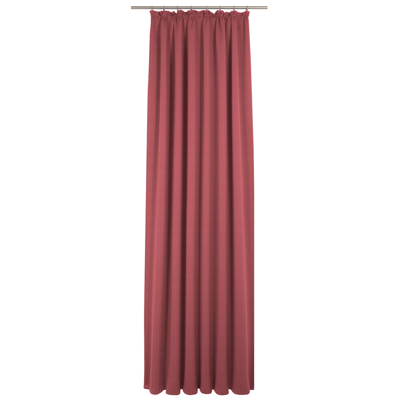 Einzelschal UNI COLLECTION - rot - mit Kräuselband - 145x145 cm