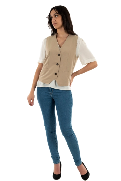 gilets cardigans grace & mila ivresse_12026 beige