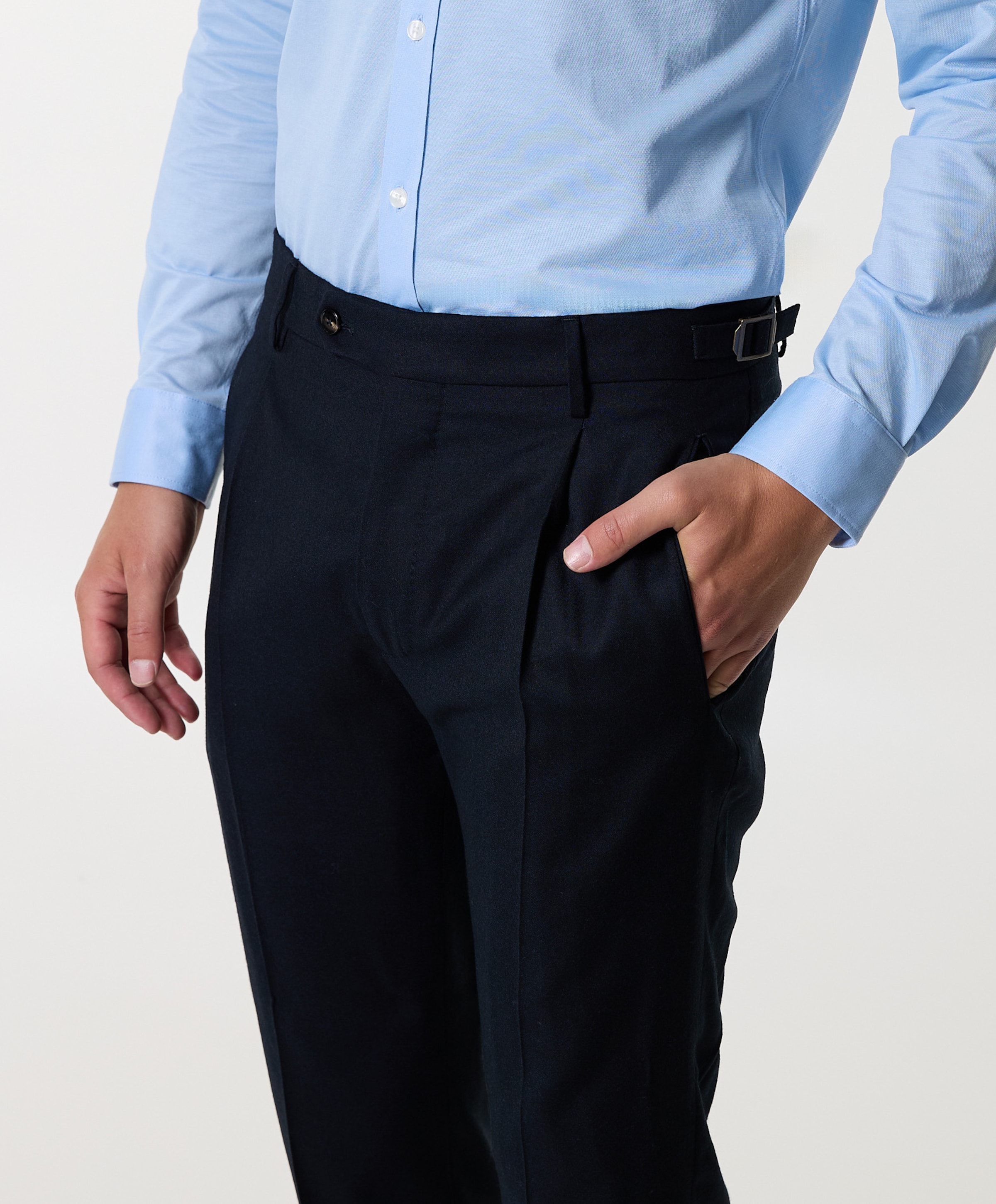 Berwich Retrolong heren pantalon blauw